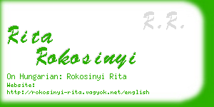 rita rokosinyi business card